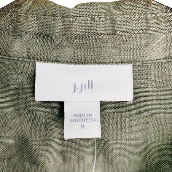 J Jill Textured Side Button Tunic Top Women Size M Coriander NWT $89 - Picture 5 of 9
